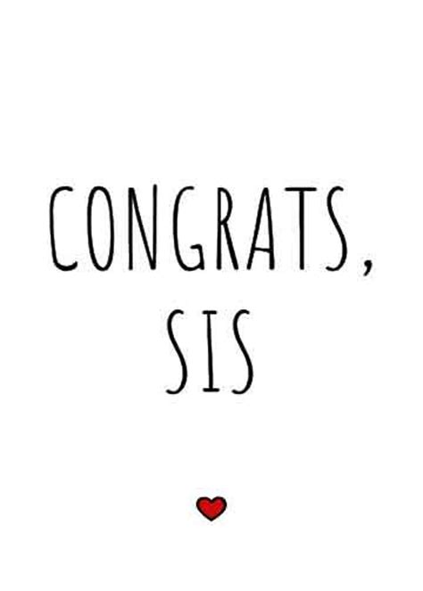 congrats sister